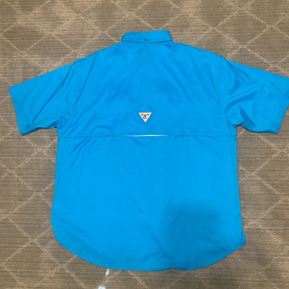 Blue Fishing Shirt sz Lg True Timber Bass Pro - Picture 3 of 6